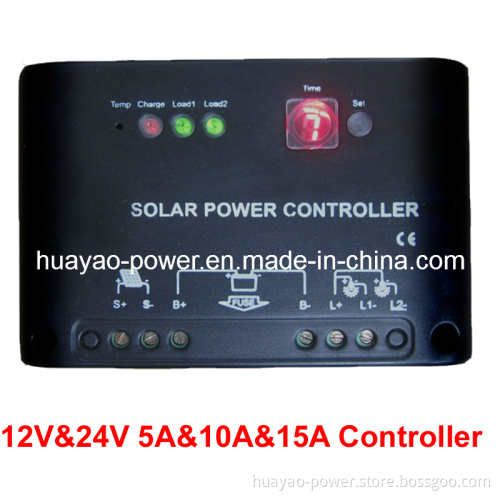 12V and 24V 5A Solar Charging Controller with PWM Design